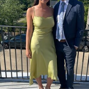 Astr Lime Green Midi Dress